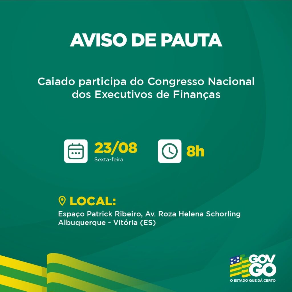 Caiado participa do Congresso Nacional de Executivos de Finanças, no Espírito Santo