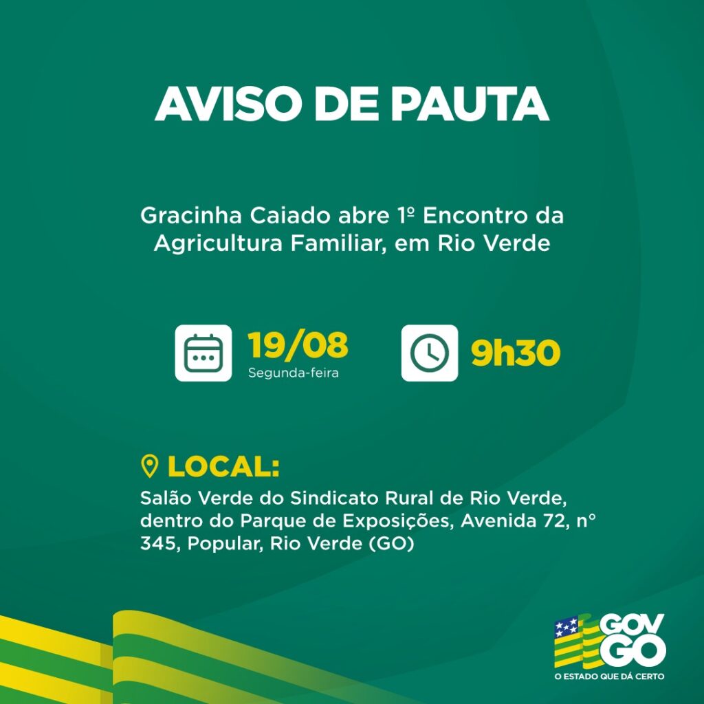 Em Rio Verde, Gracinha Caiado realiza entregas para agricultores familiares