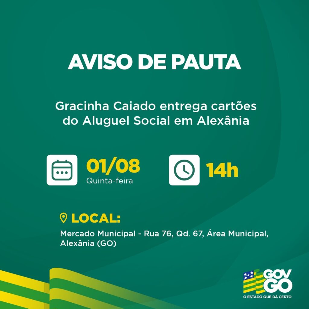 Gracinha Caiado entrega cartões do Aluguel Social em Alexânia, nesta quinta (1º/8)