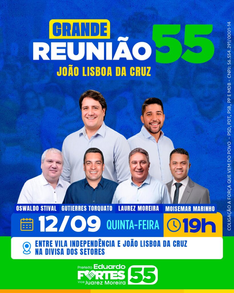 João Lisboa da Cruz recebe hoje (12) grande reunião de Eduardo e Juarez