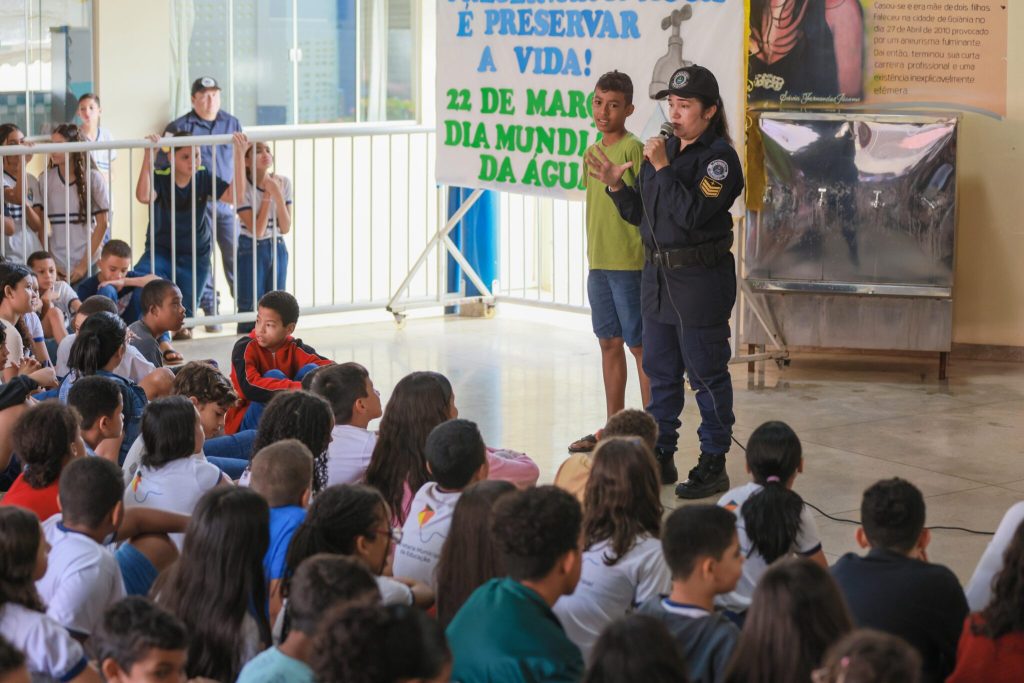 Guardião Escolar leva palestra educativa a alunos da Escola Municipal Sávia Fernandes Jácome