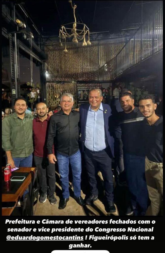 Prefeito de Figueirópolis demonstra alinhamento político com senador Eduardo Gomes