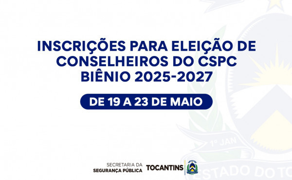 Abertas inscrições para eleição de membros do Conselho Superior da Polícia Civil para o biênio 2025-2027 Abertas inscrições para eleição de membros do Conselho Superior da Polícia Civil para o biênio 2025-2027