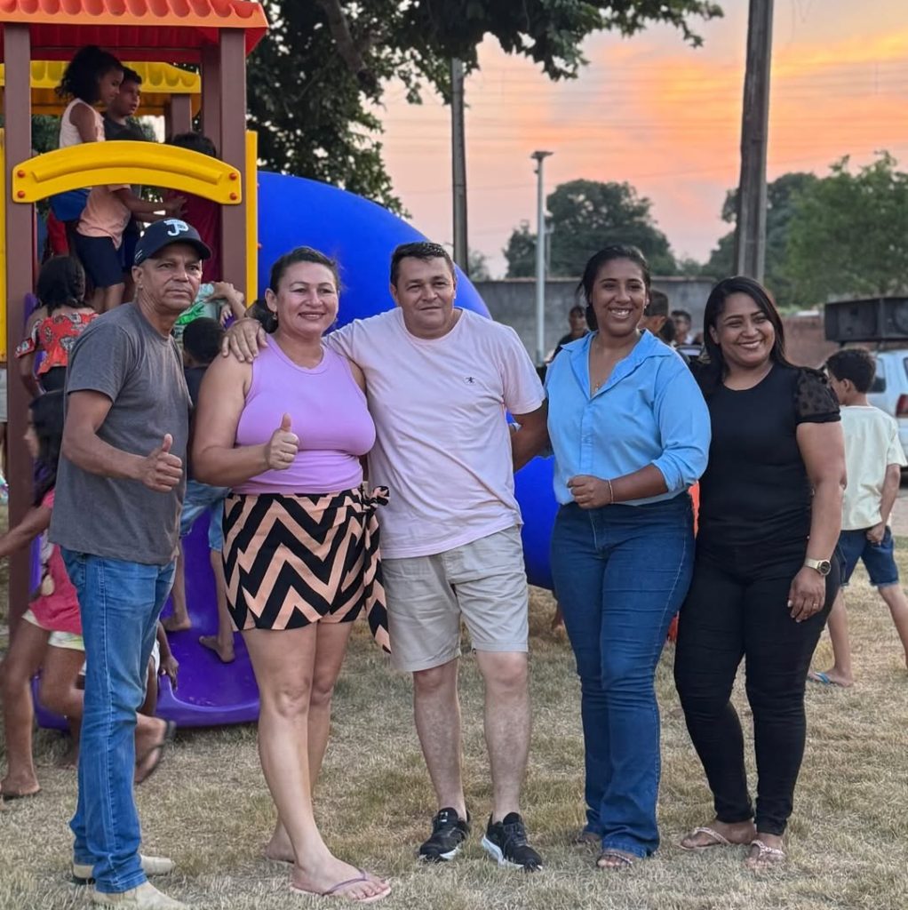 Prefeito Divino Moraes inaugura novo parquinho em Sucupira (TO) e reforça compromisso com o bem-estar das famílias