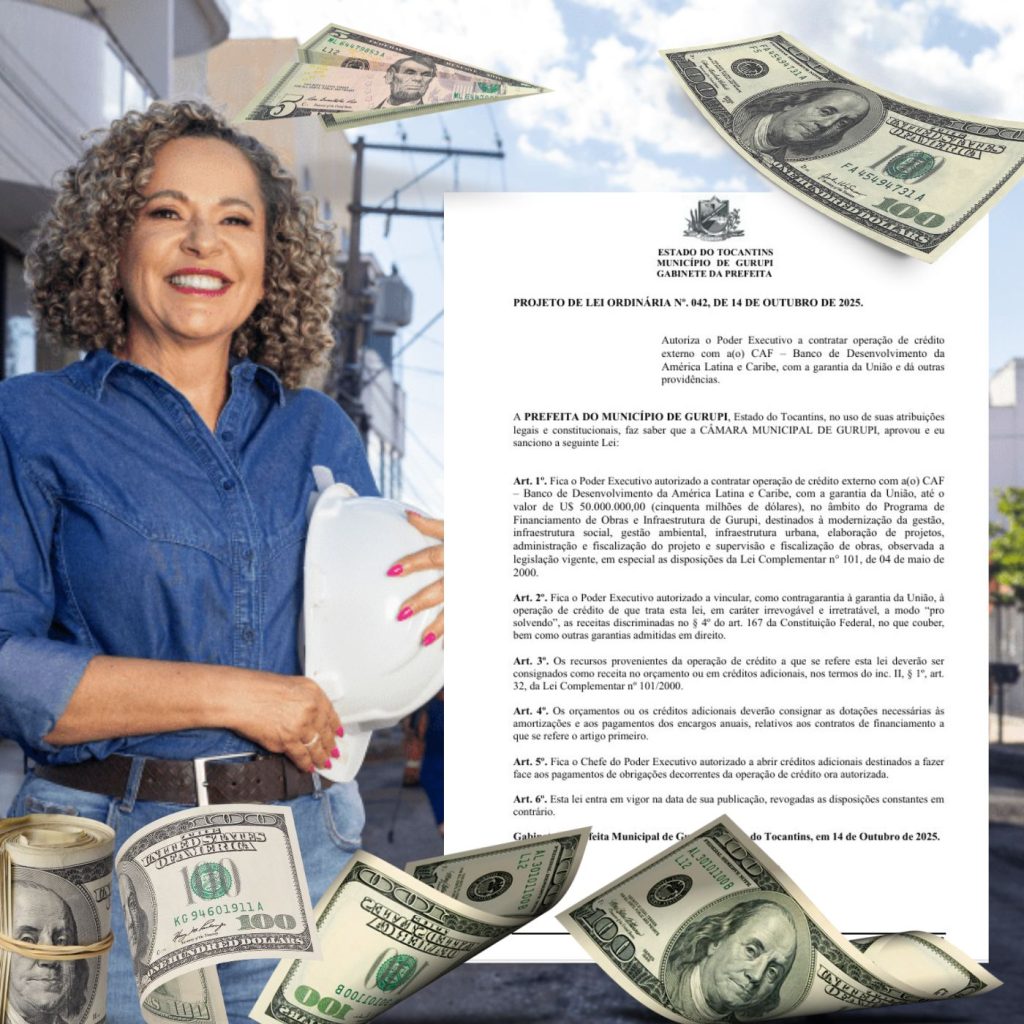 Prefeita Josi Nunes pede autorização para empréstimo de 50 milhões de dólares