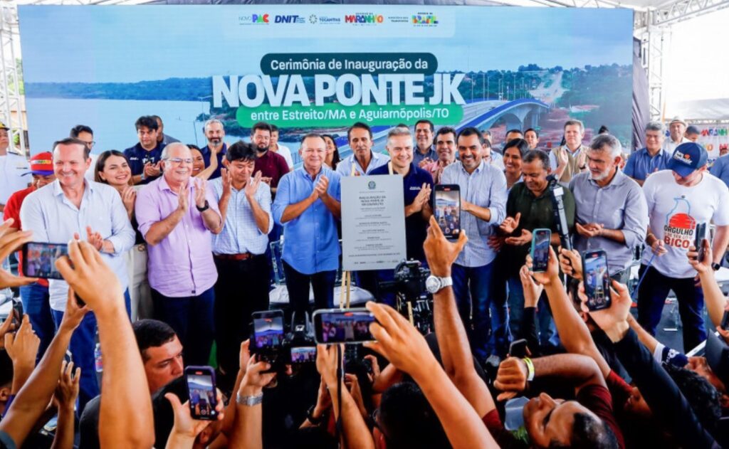 Governador Wanderlei Barbosa e ministro Renan Filho entregam nova ponte JK, símbolo de integração entre Tocantins e Maranhão