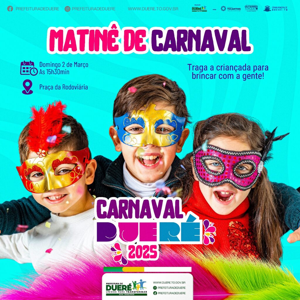 Dueré publica matinê de carnaval para a criançada Dueré publica matinê de carnaval para a criançada