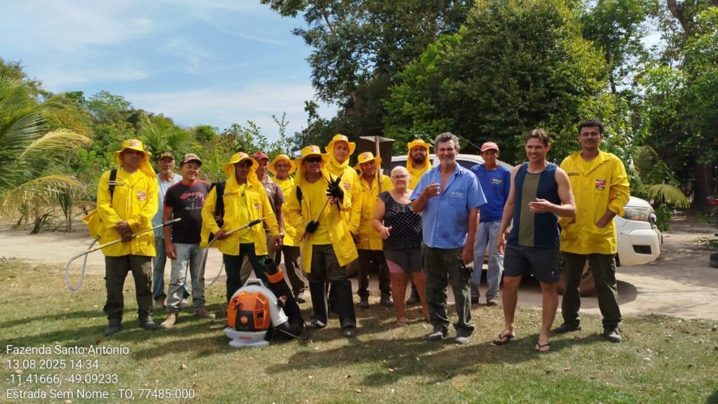 Ocorrência registrada na Fazenda Santo Antônio – Dueré/TO