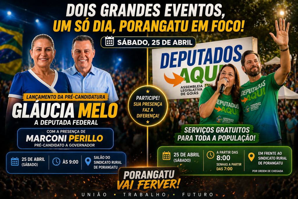 Lançamento de Gláucia Melo e “Deputados Aqui” dividem atenções em Porangatu